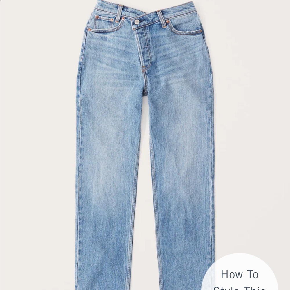 Abercrombie curve love dad jeans